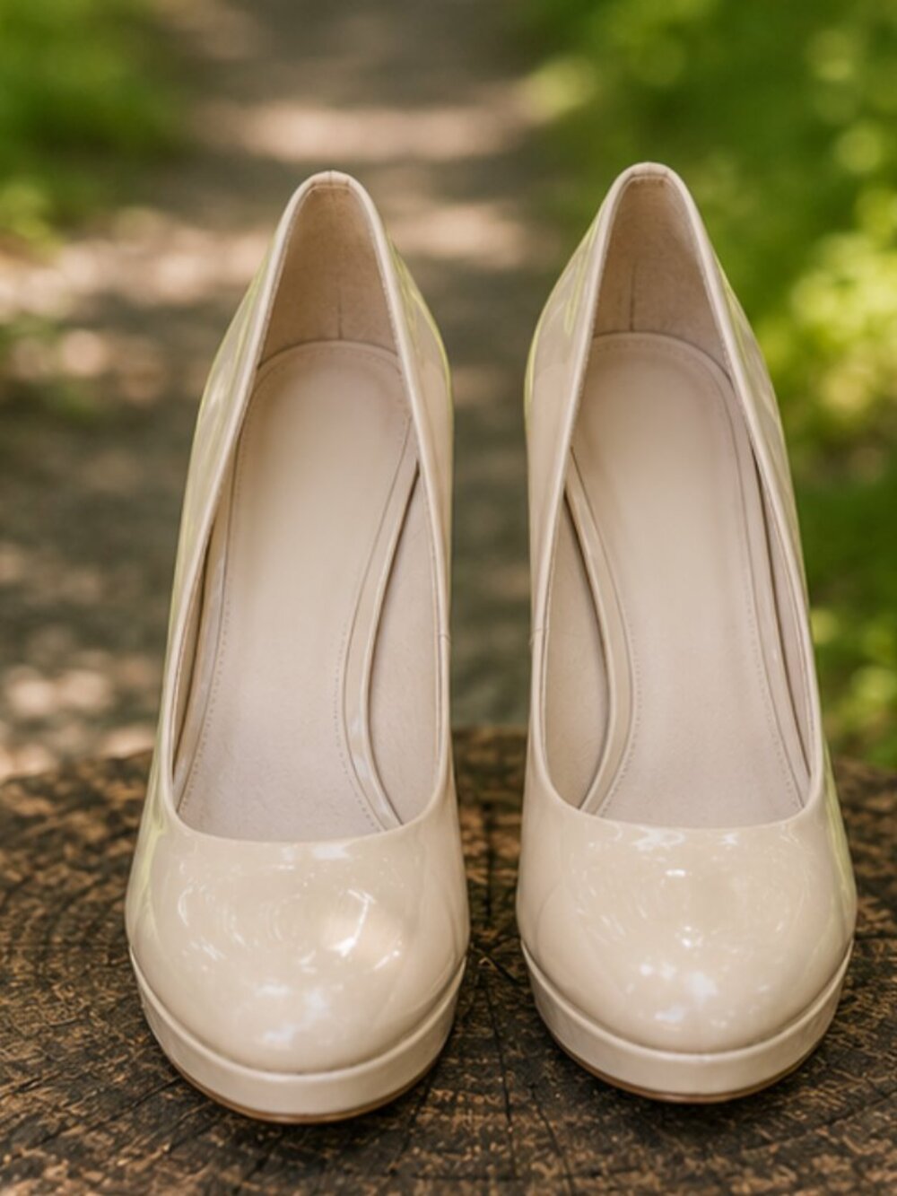 ALDO Nude Patent Heels | US 9 EU 40 - Picture 2 of 5